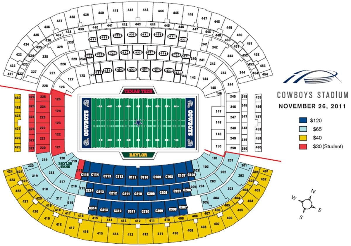 Dallas Cowboys estad chèz kat jeyografik