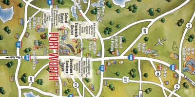 Kat jeyografik nan Dallas Fort Worth zòn