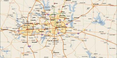 Dallas Fort Worth metroplex kat jeyografik